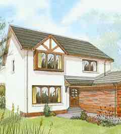 Scottish artist impressions of Durlston house. Traditional style hand painted architectural illustrations