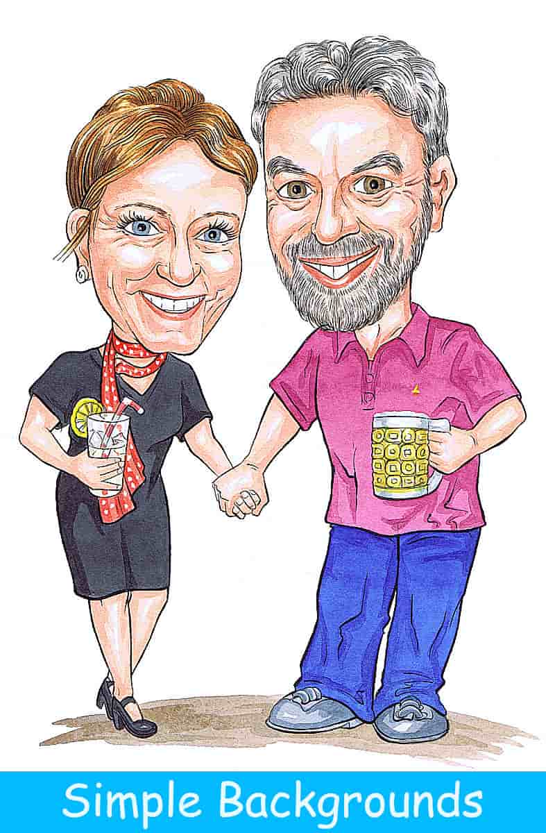 View Ron's hand-drawn and painted caricatures gallery